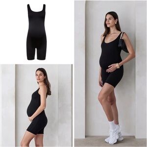 Bumpsuit The Cindy Maternity Romper Black XS